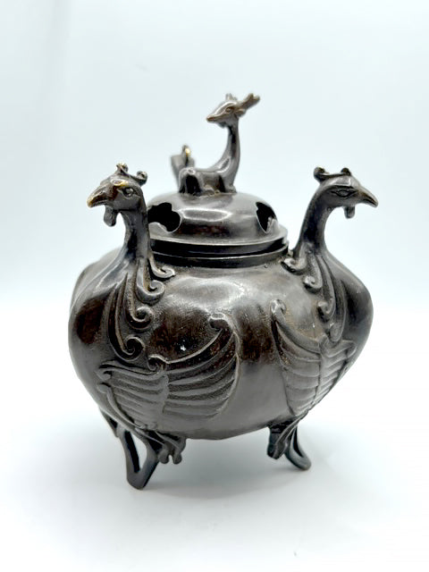 The Copper Phoenix Incense Burner