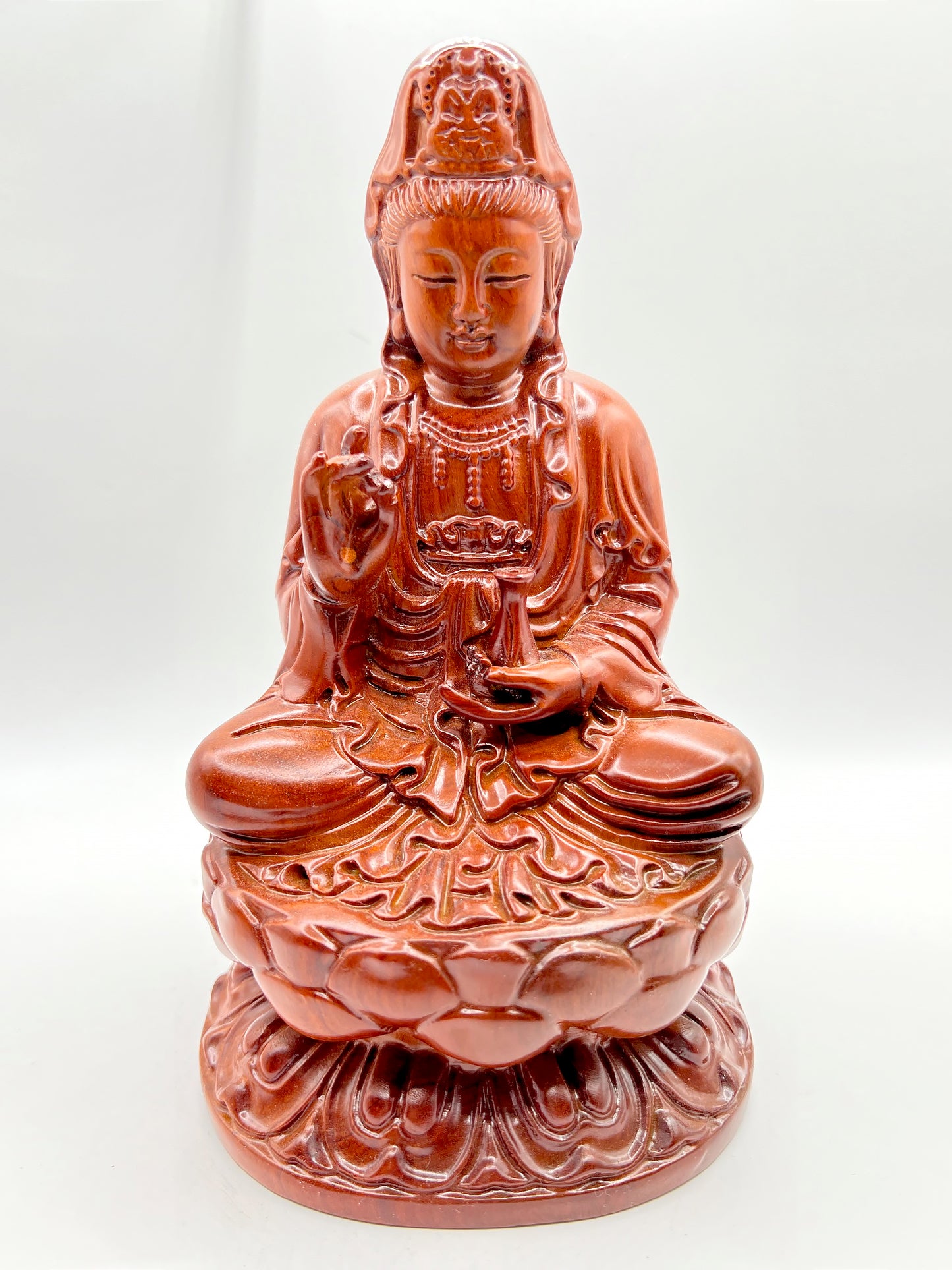 The rosewood carved Guanyin