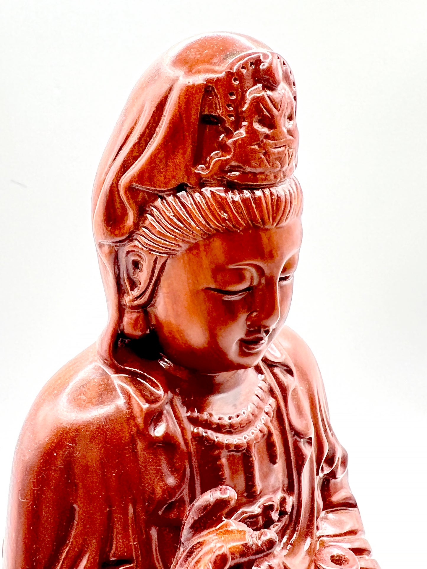 The rosewood carved Guanyin