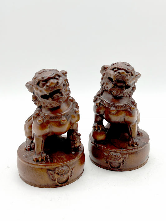 The Pair Of Wooden Lions