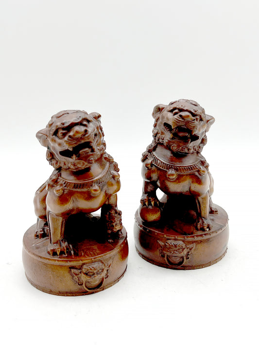 The Pair Of Wooden Lions